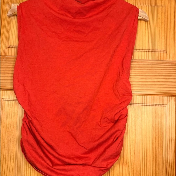 Anthropologie Tops - Maeve by Anthropologie Rust Red Sleeveless Top Curved Hem Size L